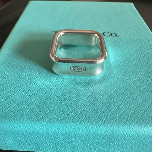 Tiffany & Co. Silver Square Band - Picture 3 of 5
